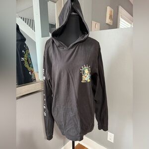 Sullen Art Collective black graphic tatted lady El Camino pullover hoodie large